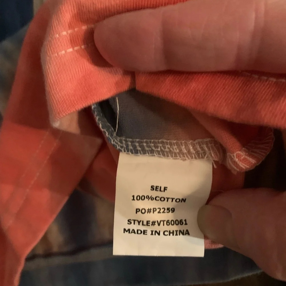 Tie-dye Tshirt blue and orange oversized size medium - Picture 2 of 5
